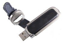 Black Leather And Metal Body Usb Stick Cd290