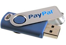 Blue Swivel Twister Usb Stick With Paypal Printed Cd127