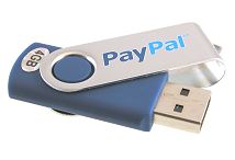 Blue Twist Usb Stick With Paypal Printed Cd115