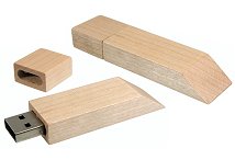 Environmentally Friendly Wood Usb Sticks Wedge Shape Cd269