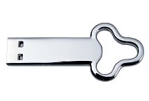 Key Shaped Silver Metal Usb Stick Cd281