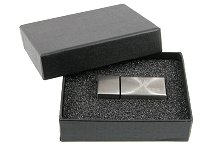 Usb Flash Drive Engraved Stainless Steel Black Presentation Box Cd277