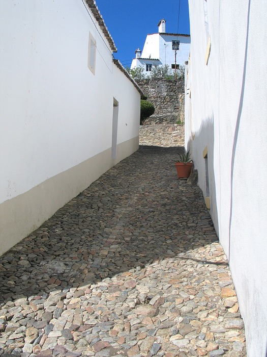 Cobbled lane in Marvao Portugal