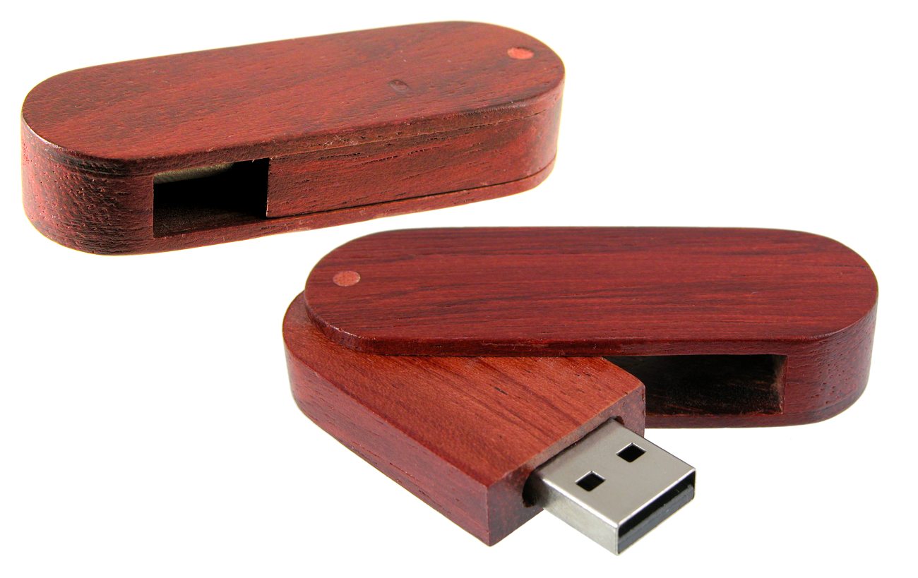Red Wood Eco Usb Flash Drive Twister Style Cd263